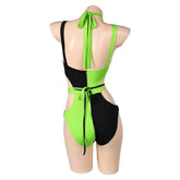 TV Kim Possible Shego Green Swimsuit Outfits Cosplay Costume Halloween Carnival Suit